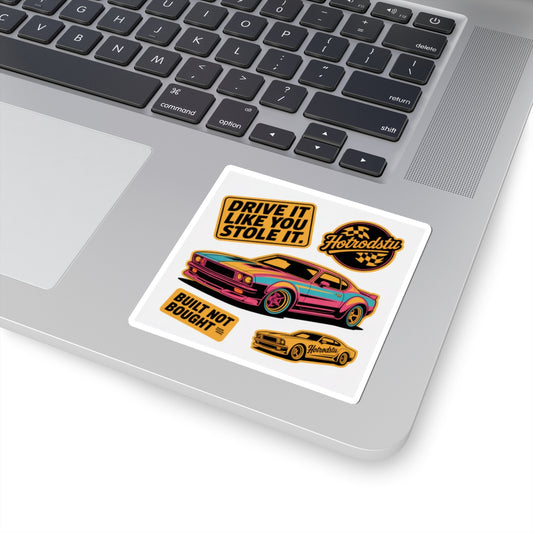 Vibrant Automotive Kiss-Cut Stickers - Drive It Like You Stole It