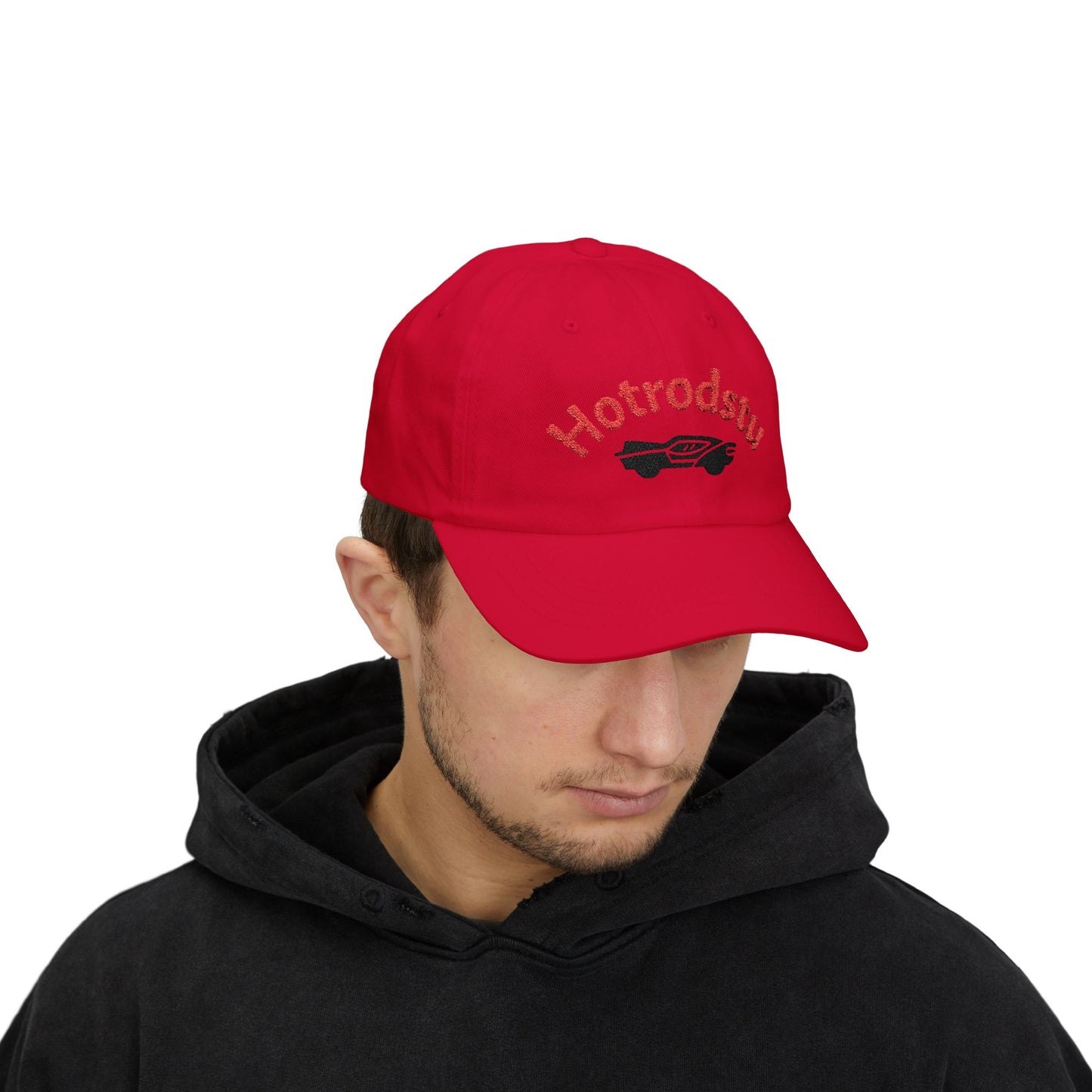 Classic Dad Cap with Hotrod Design - Trendy Adjustable Hat for Dads, Father's Day Gift, Casual Outings, Summer Accessories, Stylish Headwear
