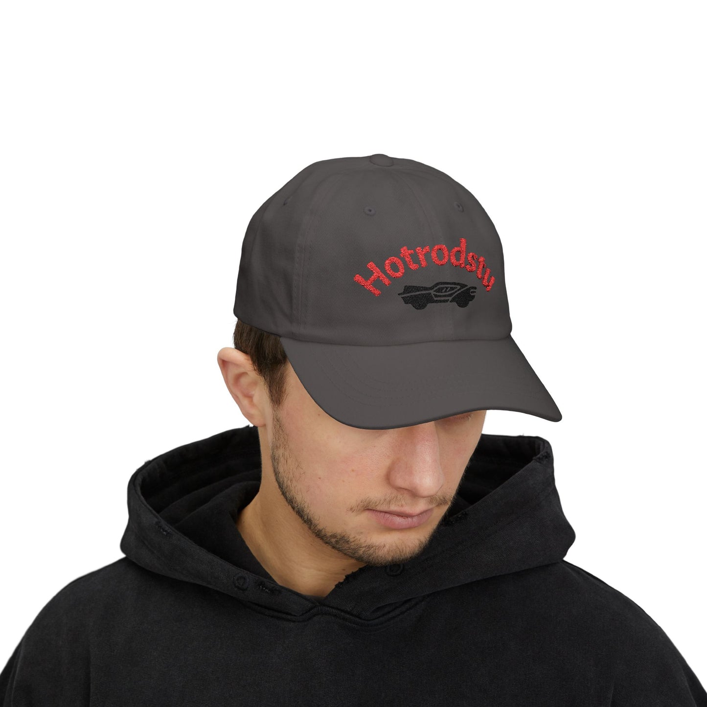Classic Dad Cap with Hotrod Design - Trendy Adjustable Hat for Dads, Father's Day Gift, Casual Outings, Summer Accessories, Stylish Headwear