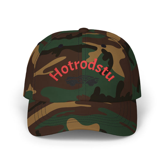 Classic Dad Cap with Hotrod Design - Trendy Adjustable Hat for Dads, Father's Day Gift, Casual Outings, Summer Accessories, Stylish Headwear